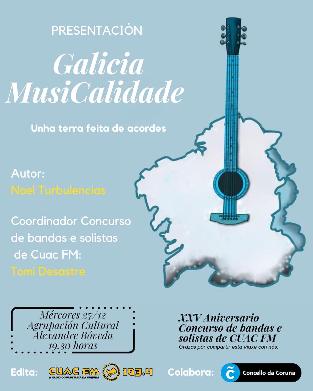 CUAC FM Edita O Libro Galicia MusiCalidade Para Celebrar O XXV