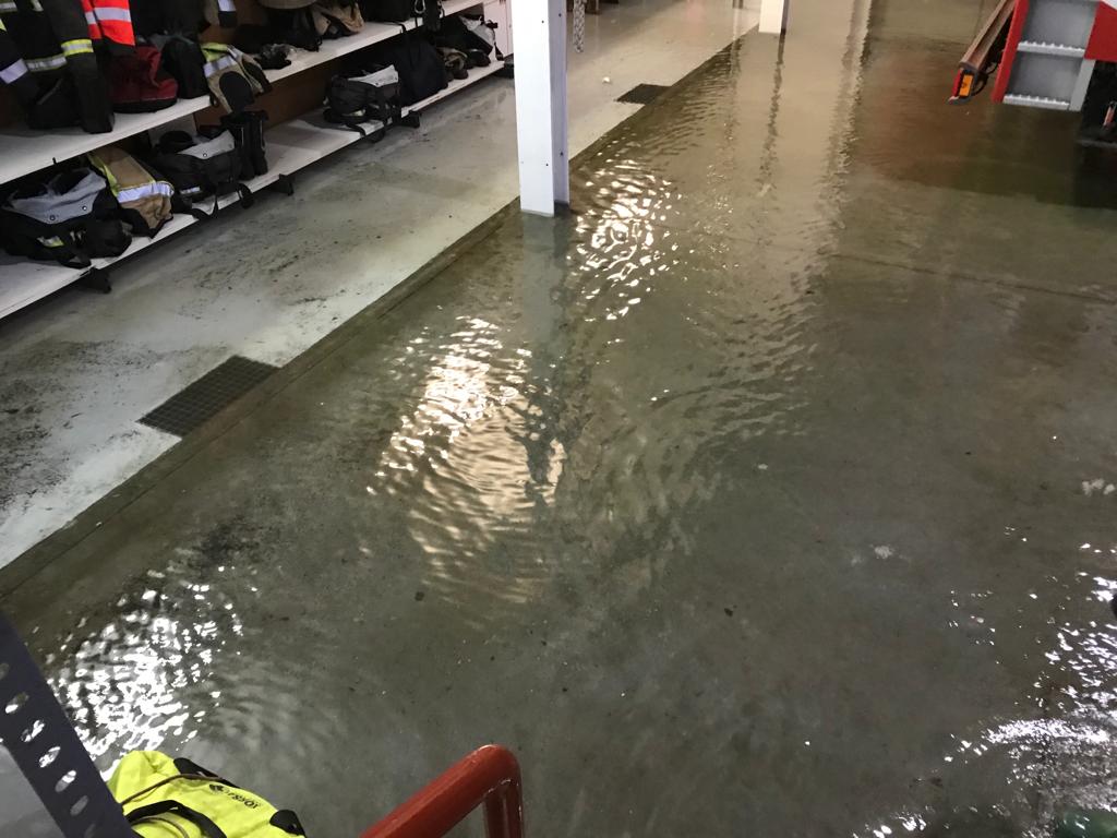 Parque bombeiros arteixo inundado