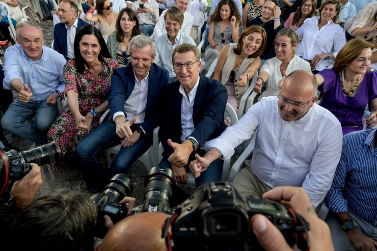 Feijóo participa no acto de peche de campaña na Coruña.. M. DYLAN / EUROPA PRESS