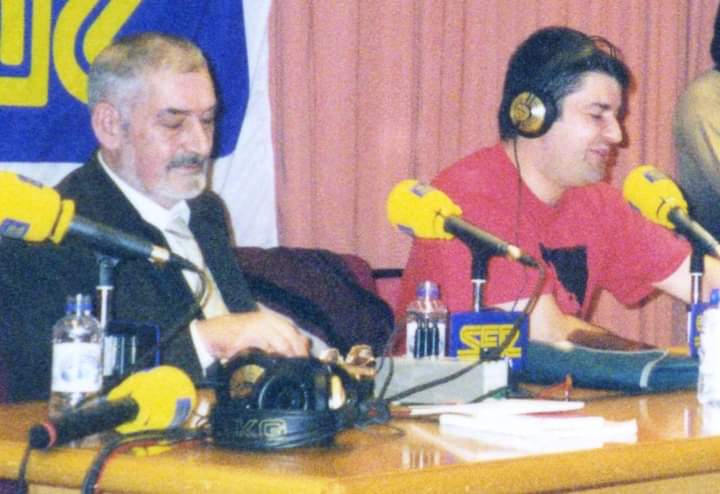 Manuel Maria e Xurxo Souto na Tropa da Tralla de Radio Coruna