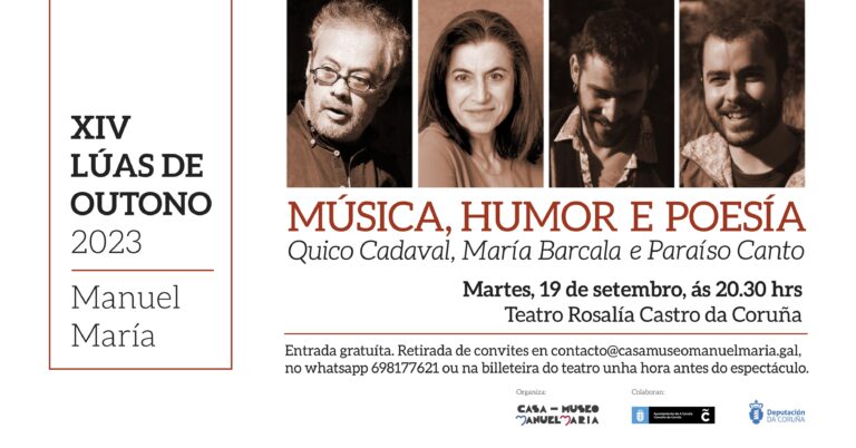 A XIV edición de Lúas de Outono ofrecerá un espectáculo de música, humor e poesía en honra ao escritor Manuel María