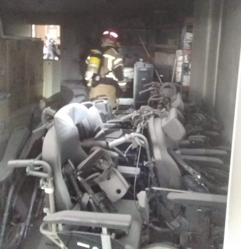 Foto do indencio do Servizo de Emerxencias Municipal de Oleiros