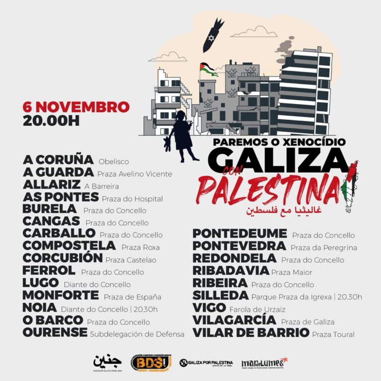 Concentracion Galiza Palestina 6-11-2023