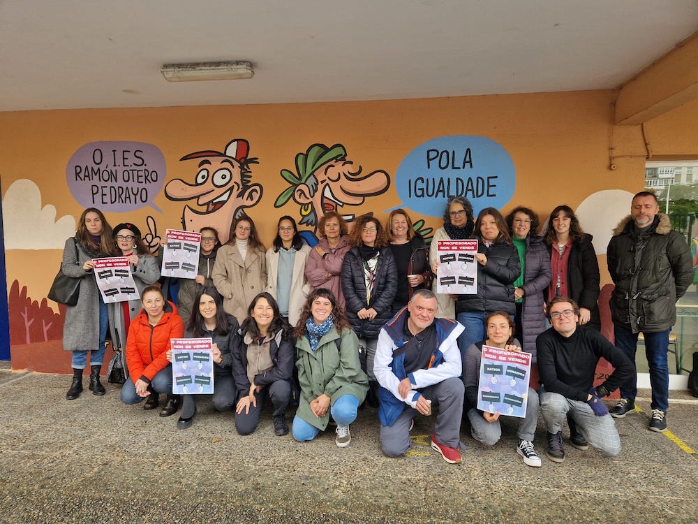 Concentracion protesta profesorado IES Ramon Otero Pedrayo-ACorunha
