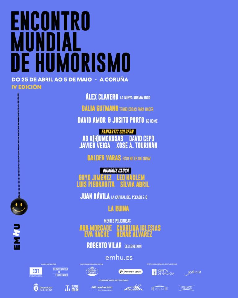 Este venres estarán á venda as entradas para o Encontro Mundial de Humorismo da Coruña