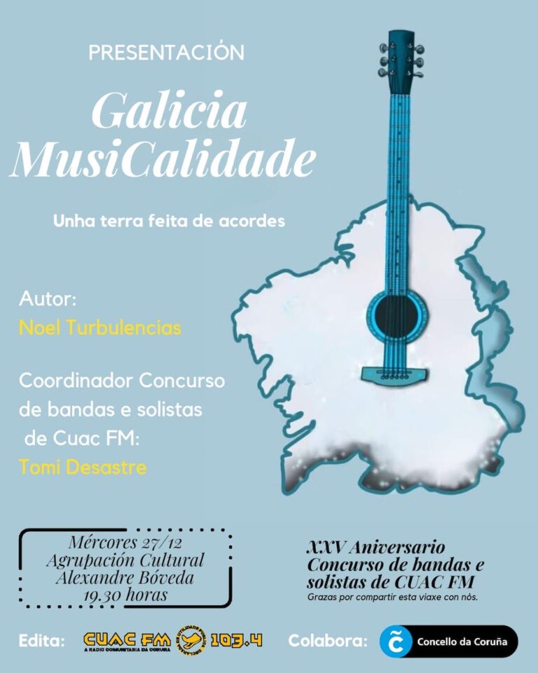 CUAC FM edita o libro “Galicia MusiCalidade” para celebrar o XXV aniversario do seu Concurso de Bandas e Solistas
