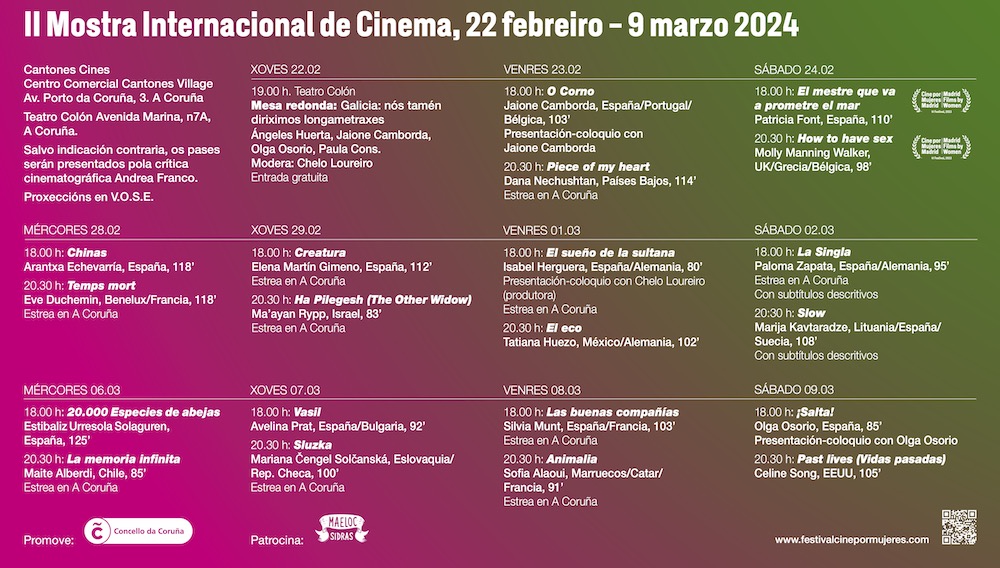 Ciclo cinema Mulleres COruna 2024-Programa