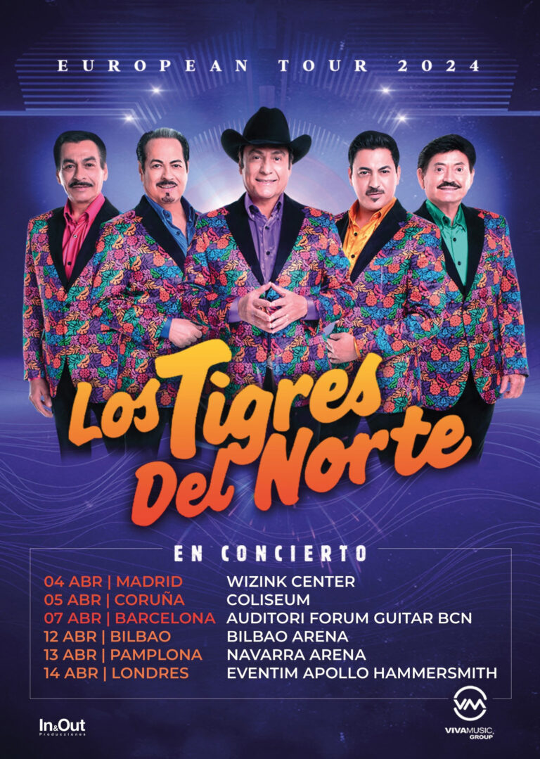 Los Tigres do Norte actuarán no Coliseum o 5 de abril, nunha xira tras 14 anos de ausencia