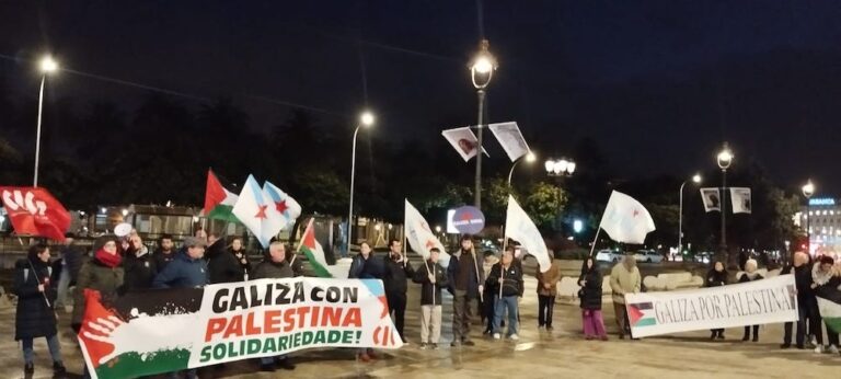 Concentracion Galiza por Palestina na Coruna-Febreiro 24