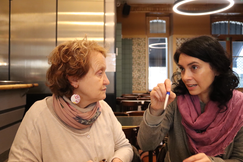 Maria Xose Bravo e Carmela Galego da AC Alexandre Boveda no Marfil