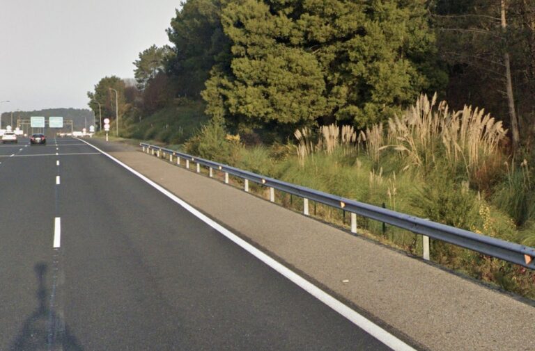 AP-9 antes da peaxe de entrada na Coruña-Imaxe Google Street View