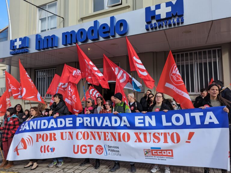 Traballadores da sanidade privada piden un convenio “digno” con salarios “xustos”