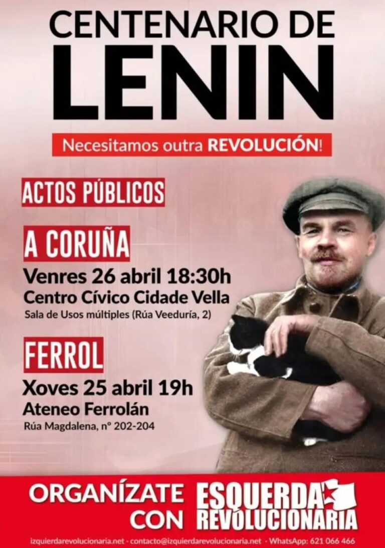 O PP pide que se impida un acto sobre Lenin no centro cívico da Cidade Vella: “Imaxínanse ceder un espazo municipal para unha homenaxe a Hitler?”