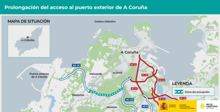 Transportes adxudica por case un millón a mellora de accesos ao porto exterior da Coruña