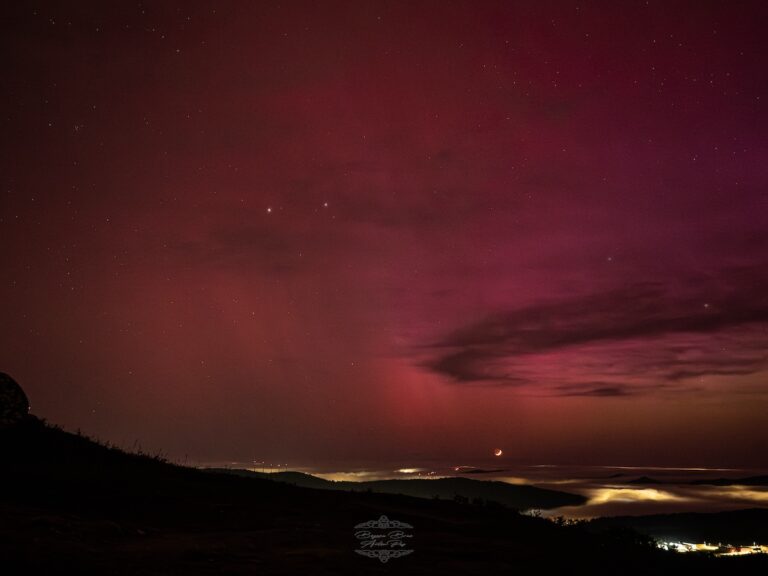 Aurora Boreal dende San Bartolo Costa da Morte-Foto-Begoña Brao e Antón Pazos 1