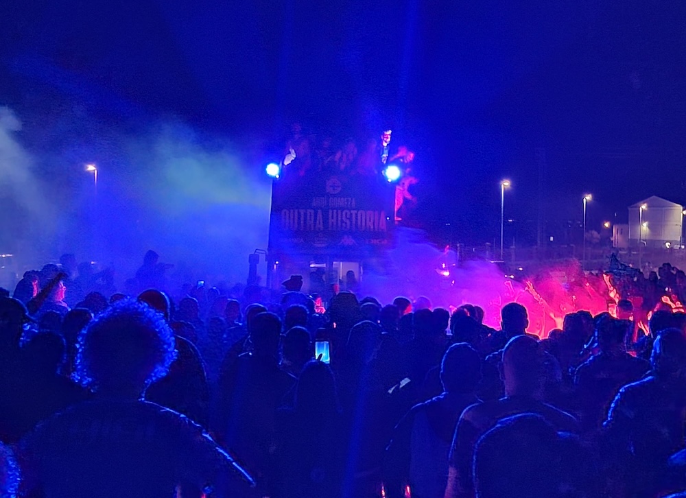 Celebrando o ascenso do RCDeportivo