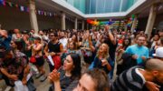 Publico no comezo do Atlantic Pride na Luis Seoane