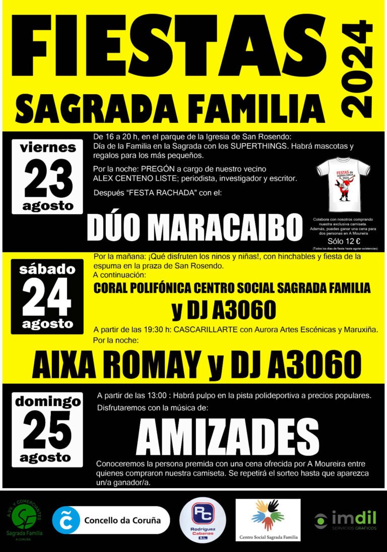 Cartel Fiestas 2024 Sagrada Familia