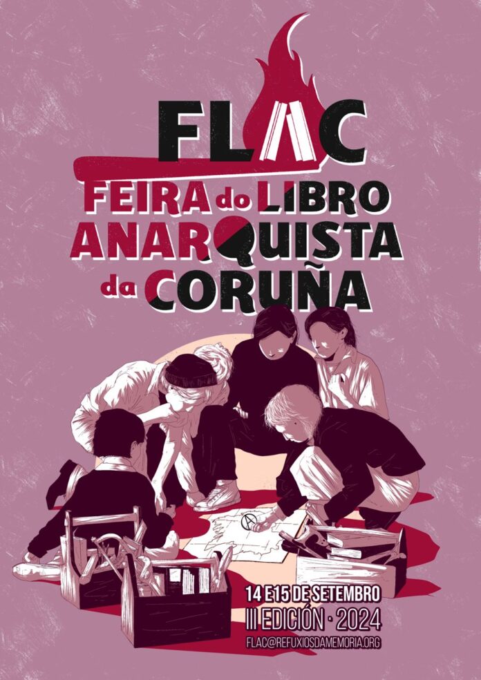 Cartaz FLAC 24 Feira do Libro Anarquista da Coruña