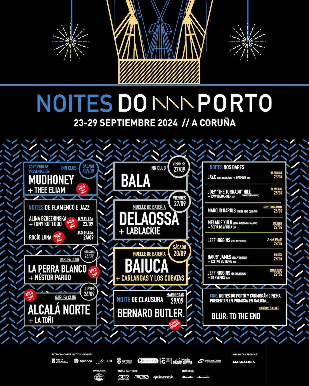 Cartel Noites no Porto Coruña 2024