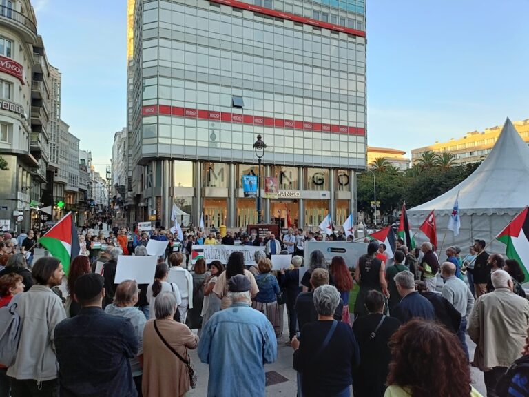 Concentracion deste pasado luns no Obelisco en apoio a Palesstina-Foto-Mardelumes