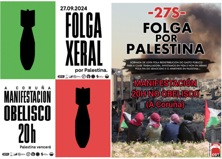 A comunidade social prepara a folga deste venres 27 por Palestina