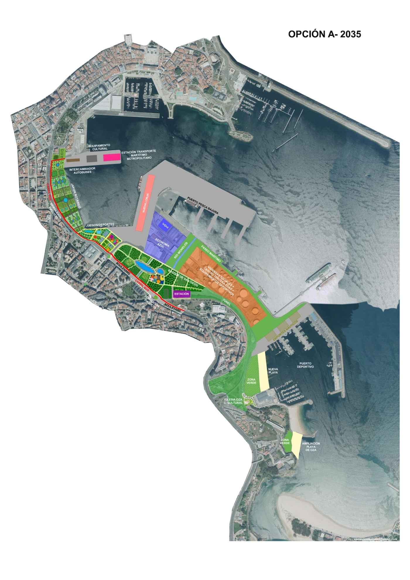 Unha das propostas para a fachada Maritima da Coruna