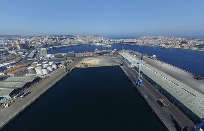 Vista Aerea do Peirao de San Diego-Coruna