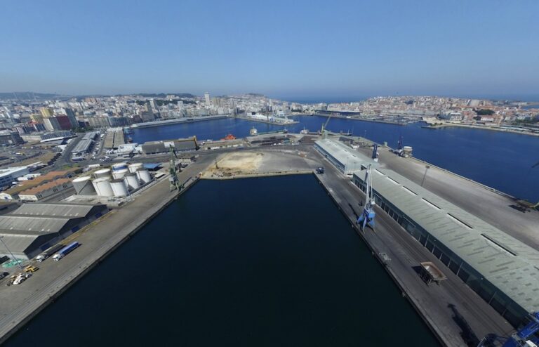 Vista Aerea do Peirao de San Diego-Coruna