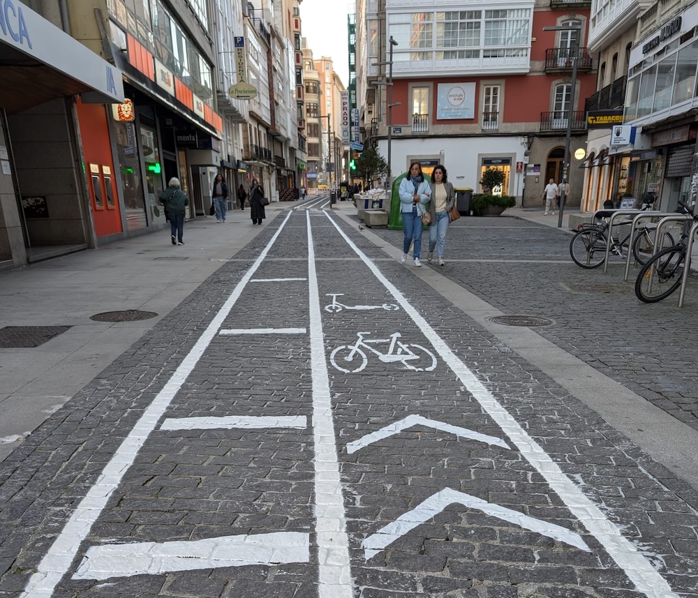 Carril Bici pola Rúa Nova