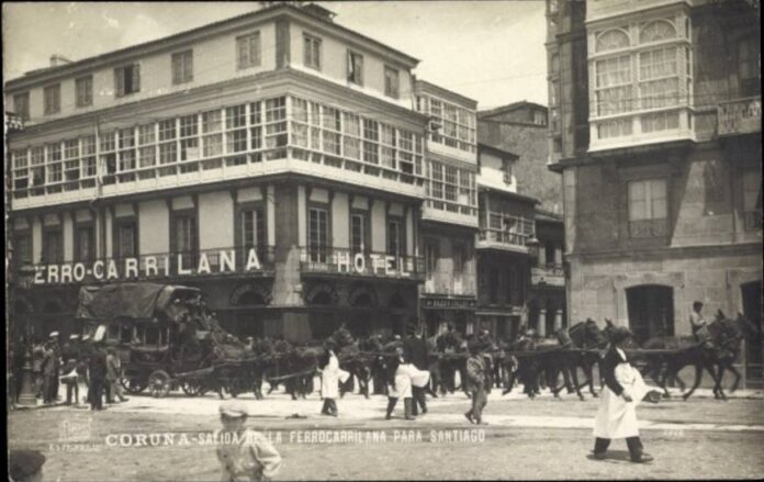 Saída da Ferrocarrilana para Santiago, Pedro Ferrer, f.s. XIX