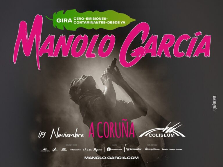 O cantante Manolo García actuará no Coliseum da Coruña este vindeiro sábado