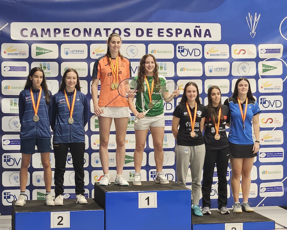 Sara del Castillo e Ines POncela subcampionas de Espana de badminton sub19