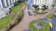 Rotonda de Monelos inundada-Foto-Javi Guillen