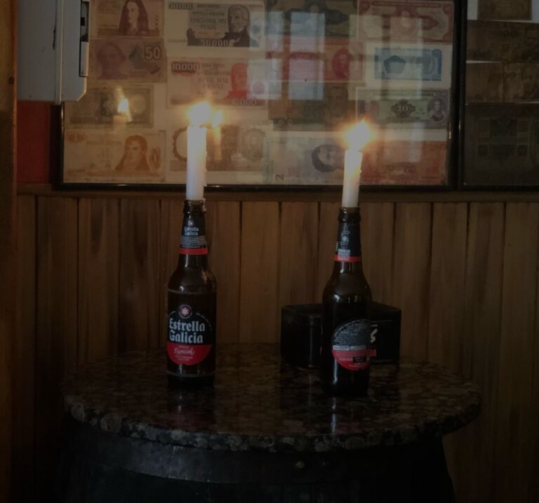 Cervexas a luz das velas no Sanin