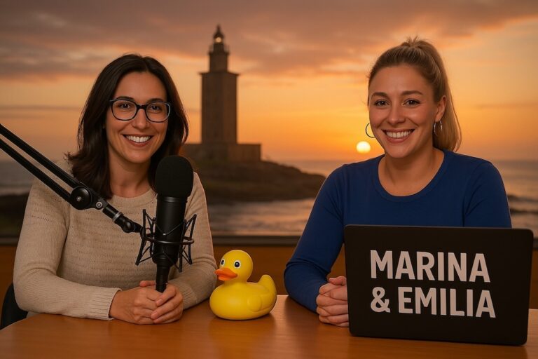 Marina e Emilia lanzan o pioneiro Noticias de A Coruña feito por IA en CUAC FM