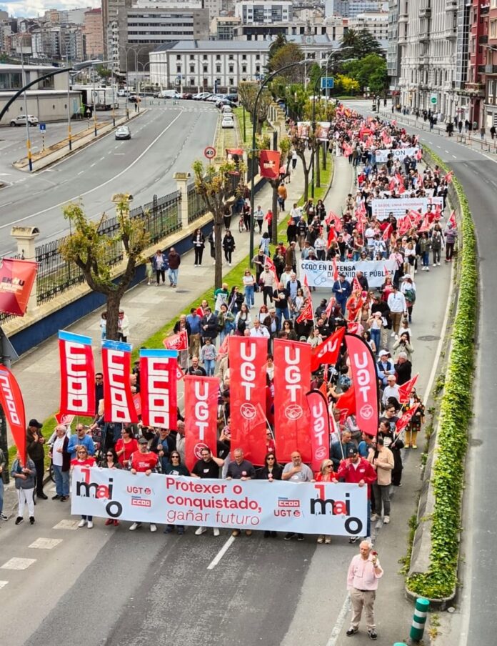 Manifestacion 1 de Maio UGT e CCOO Coruna