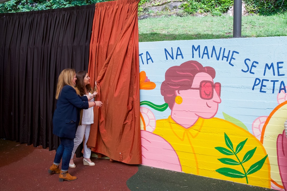 Mural Adolfina na Escola Infantil