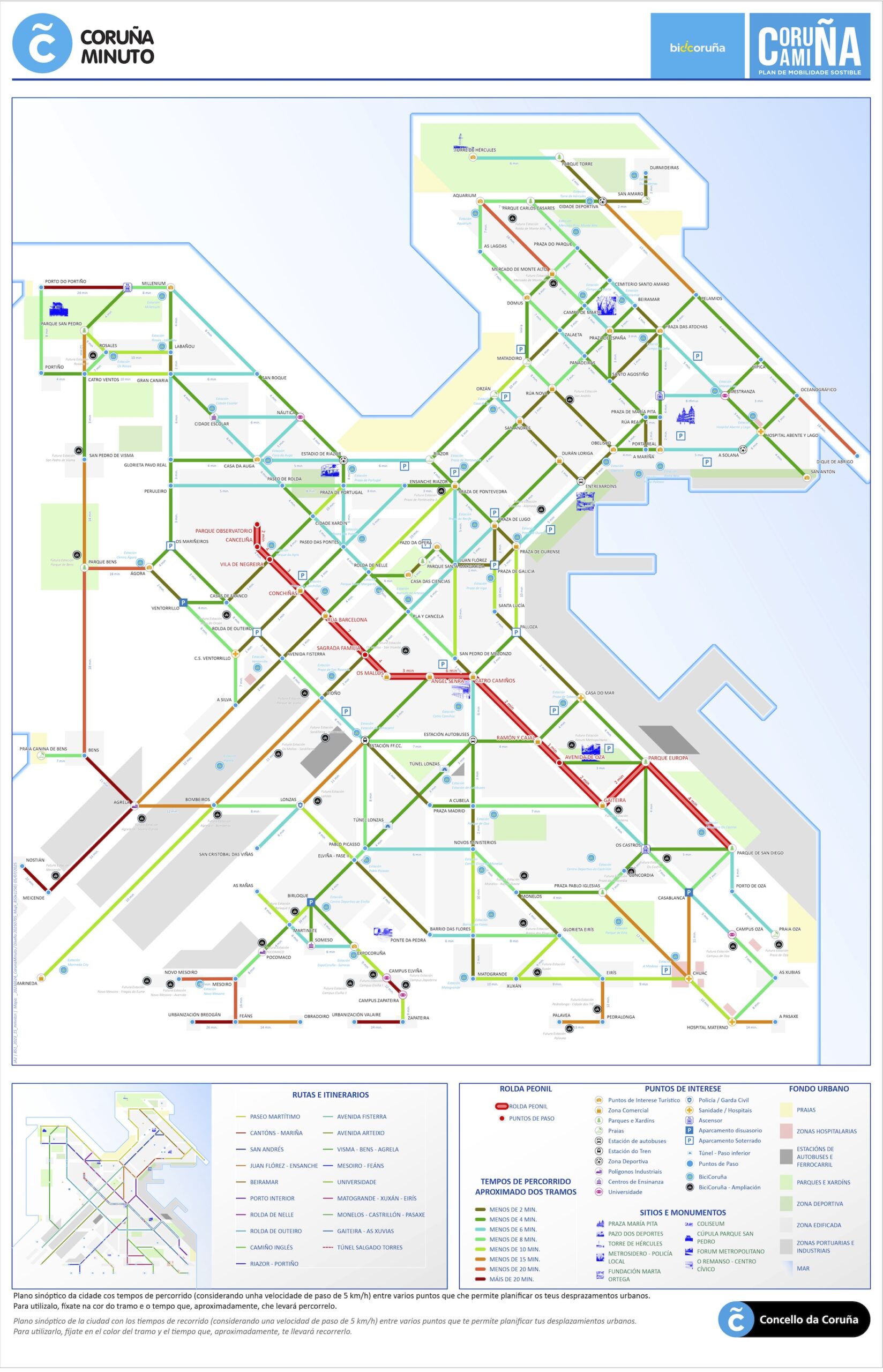 Mapa Coruna Minuto Coruna