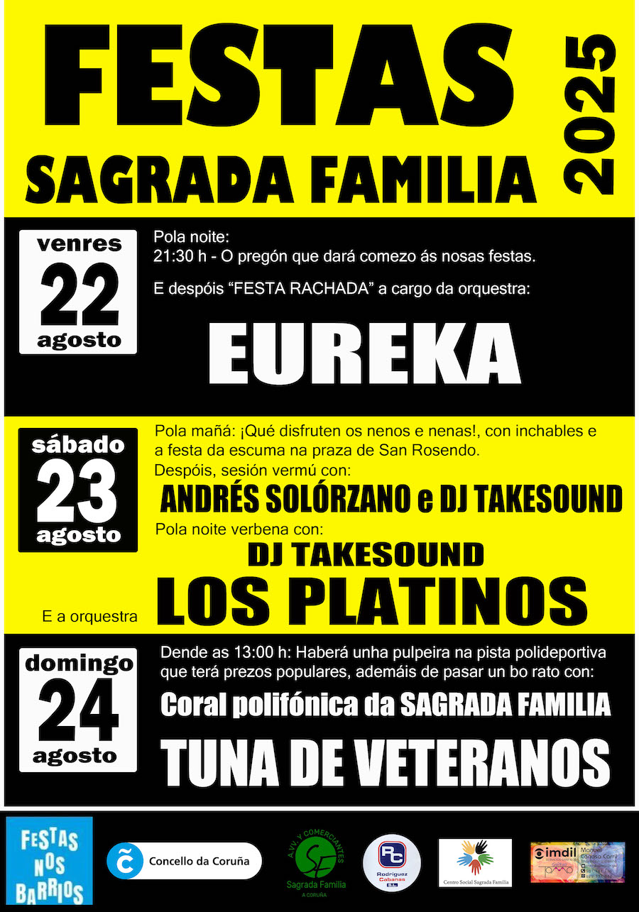 Festas da Sagrada Familia Coruna 2025