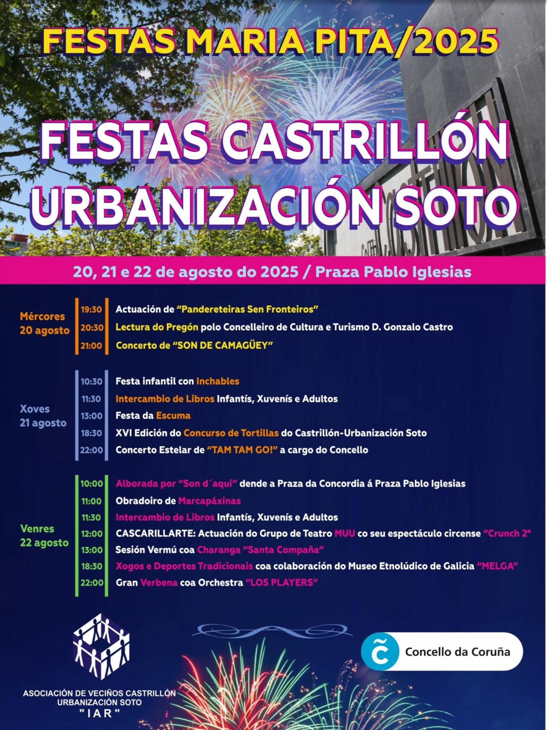 Programa Festas do Castrillon Coruna 2025
