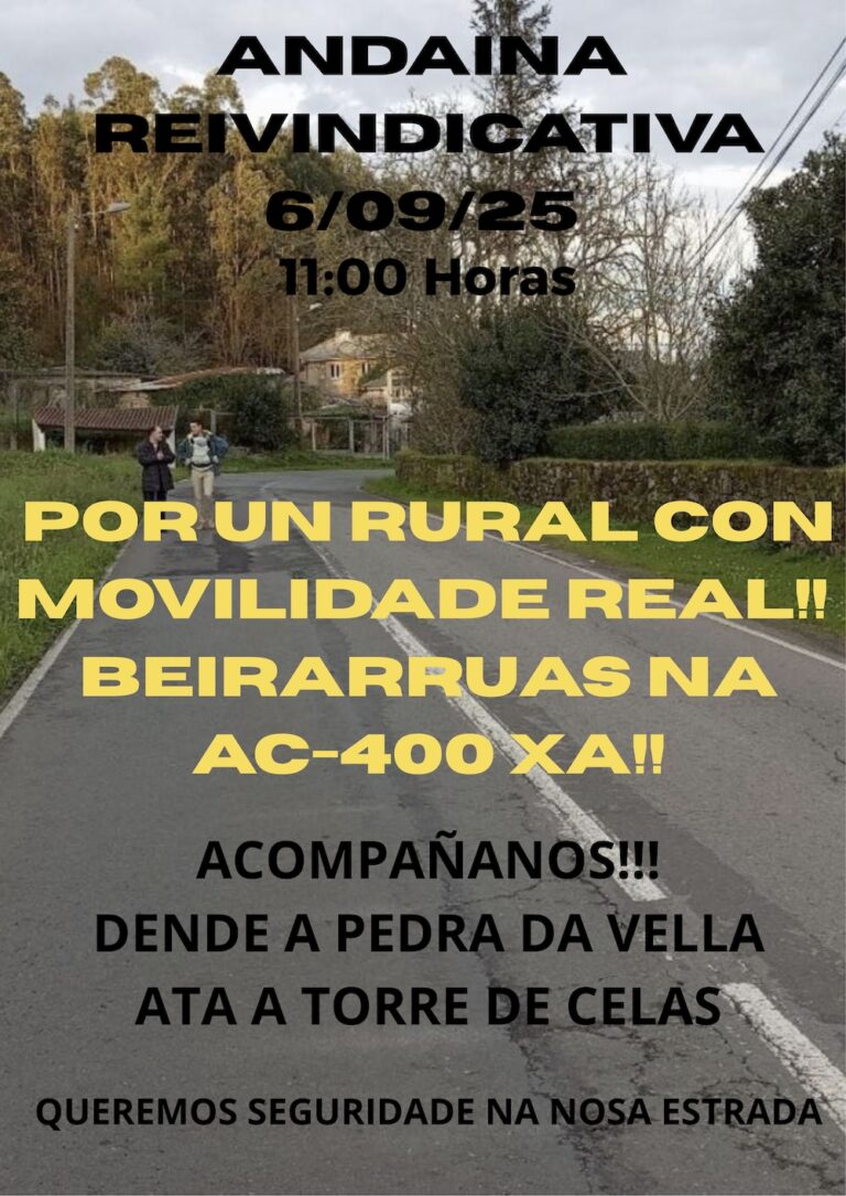 Andaina en Celas polas beirarruas
