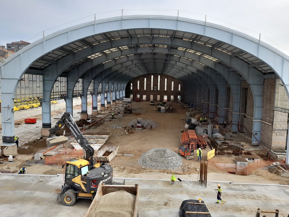 Obras da cupula da estacion de Tren. da Coruna