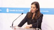 A alcaldesa da Coruña, Inés Rey en rolda de prensa. Foto ANDY PÉREZ