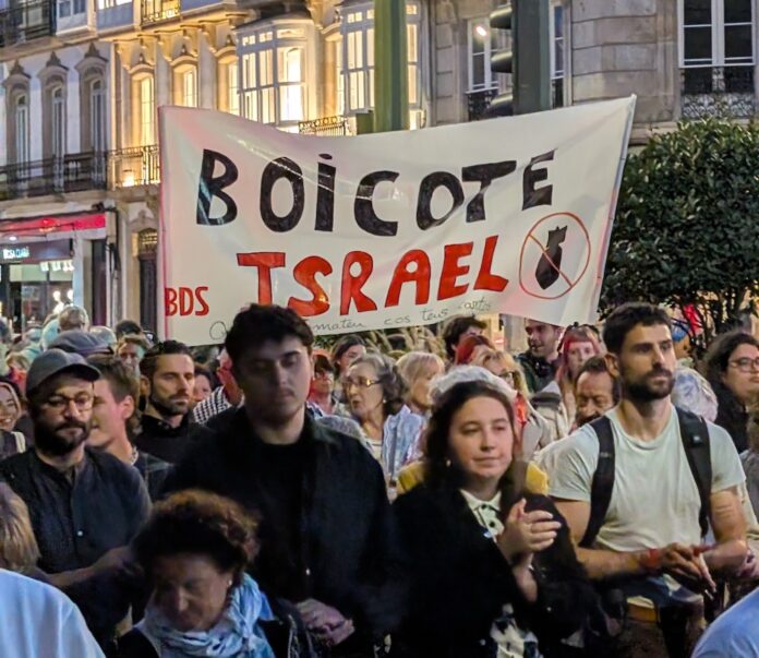 Boicot a Israel na Manifa da Coruna por Palestina