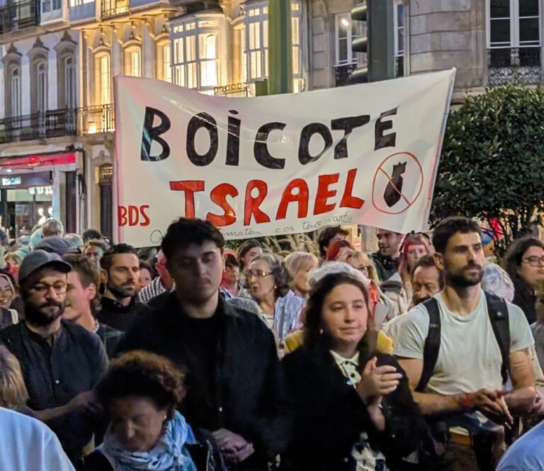 Boicot a Israel na Manifa da Coruna por Palestina