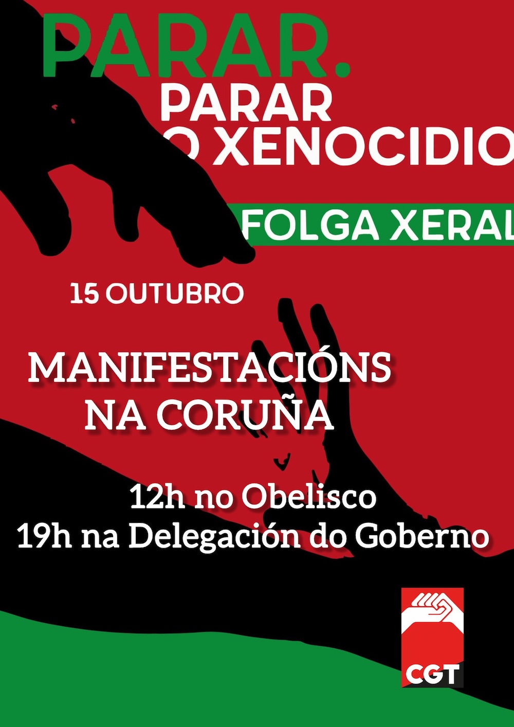 Folga xeral por Palestina CGT