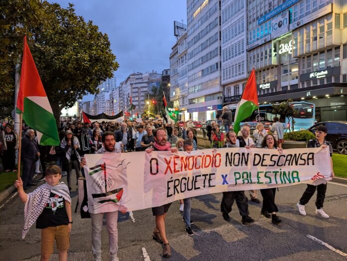 Manifestacion por Palestina na Coruna
