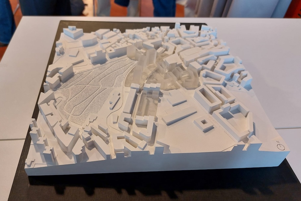 Maqueta das obras da urbanizacion do Castrillon