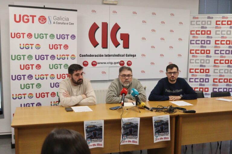 Convocada unha manifestación para o día 10 e paros en decembro no transporte de viaxeiros na Coruña